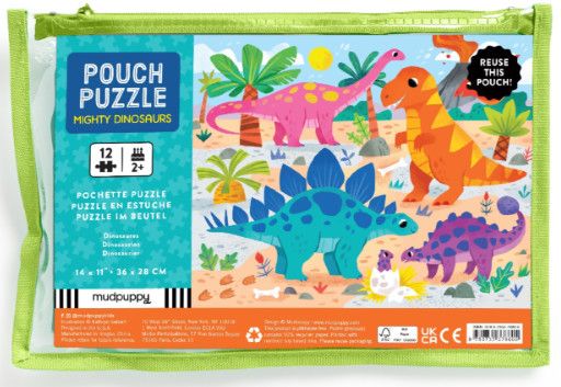 Mighty Dinosaurs 12 Piece Pouch Puzzle