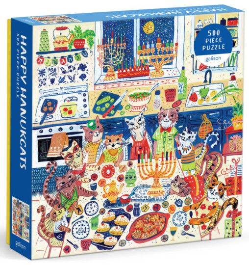 Happy Hanukcats 500 Piece Puzzle