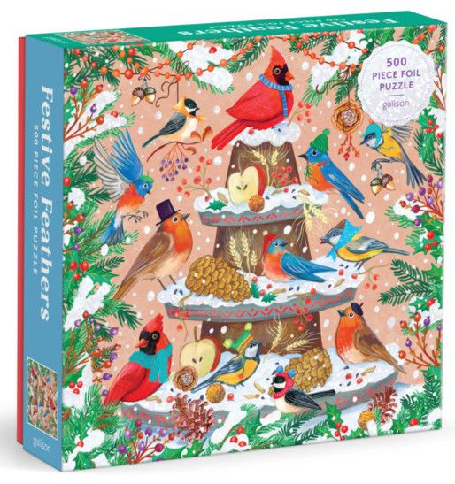 Festive Feathers 500 Piece Foil Puzzle