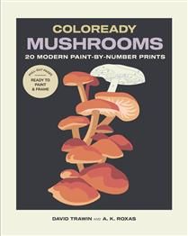 Coloready Mushrooms 20 Modern Paint-by-Number Prints (Coloready #1) by David Trawin, Armi Karell Roxas