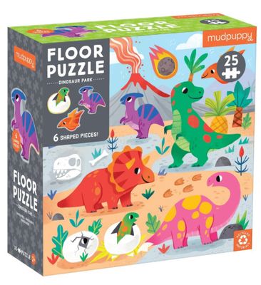 Dinosaur Park 25 Piece Floor Puzzle with Shaped Pieces