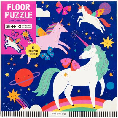 Unicorn Magic 25 Piece Floor Puzzle with Shaped Pieces