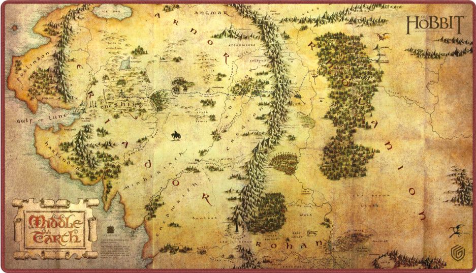 UG PLAYMAT: THE HOBBIT MIDDLE-EARTH MAP