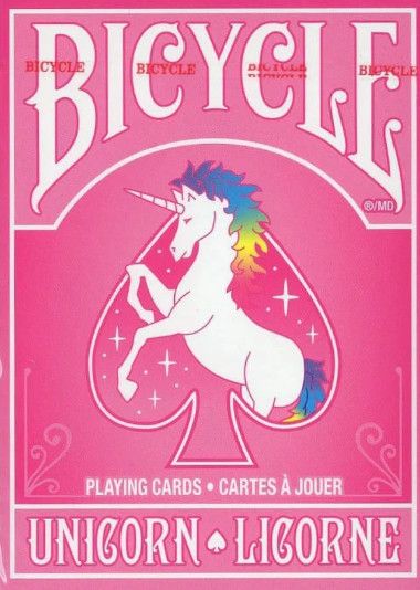BICYCLE PLAYING CARDS - UNICORN PINK