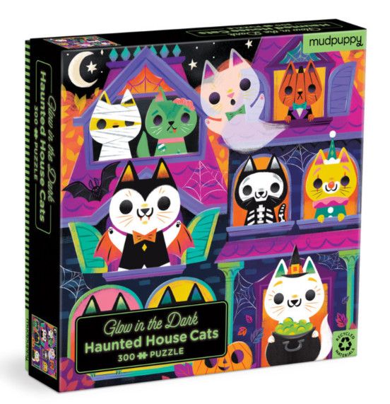 Haunted House Cats 300 Piece Glow in the Dark Puzzle