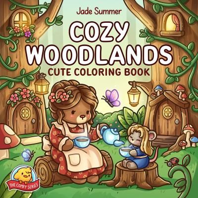 Cozy Woodlands (Cute Coloring Book)