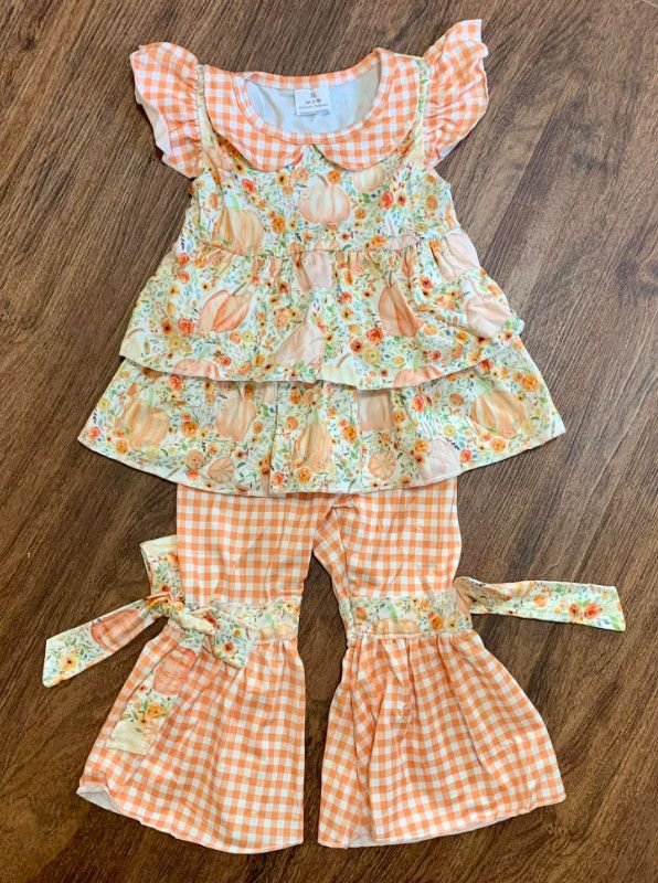 Fall Pumpkin Outfit, Size: 2T