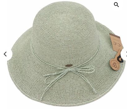 Lurex Cloche Sun Hat, Color: Sage
