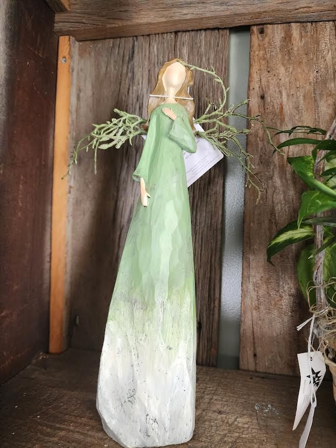 Forest Angel Statuary, Color: Green