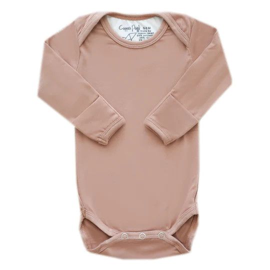 Copper Pearl Long Sleeve Body Suit Pecan, Size: Newborn