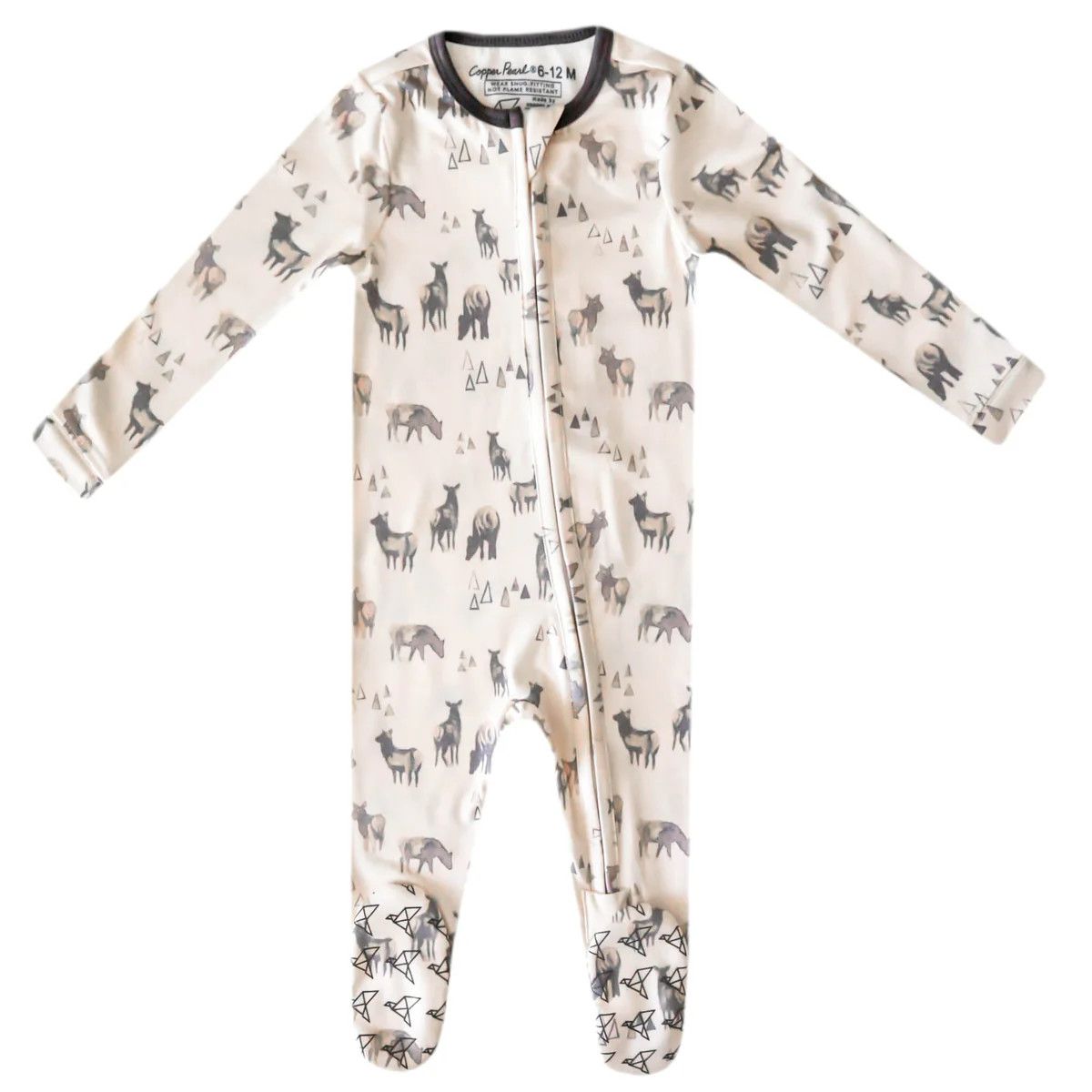 Copper Pearl Zip Up Footie Pajama Cody, Size: 0-3 M