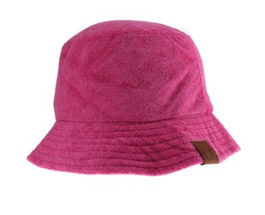 Solid Terry Cloth CC Bucket Hat Hot Pin