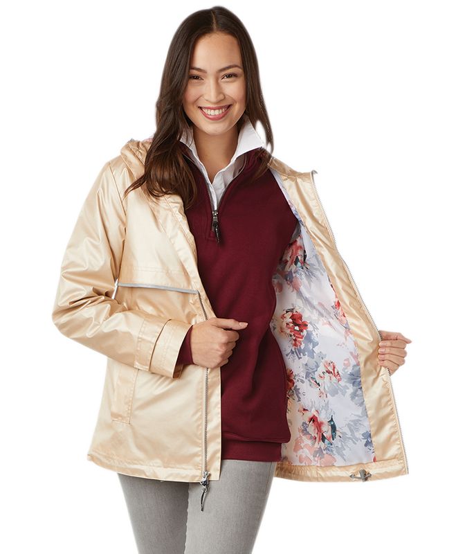 WOMEN&#39;S NEW ENGLANDER® RAIN JACKET WITH PRINTED LINING