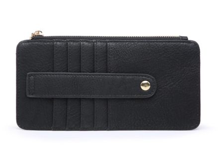 Saige Slim Card Holder Wallet Black