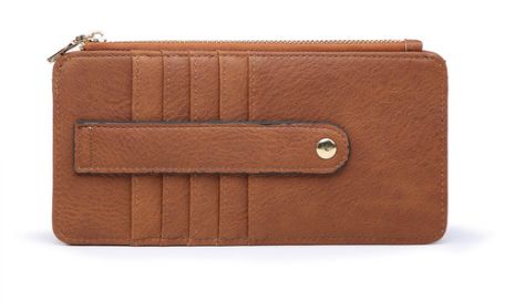 Saige Slim Card Holder Wallet Brown