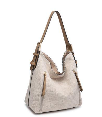 Alexa Canvas 2-in-1 Hobo Bag w/ Dual Zip Compartment