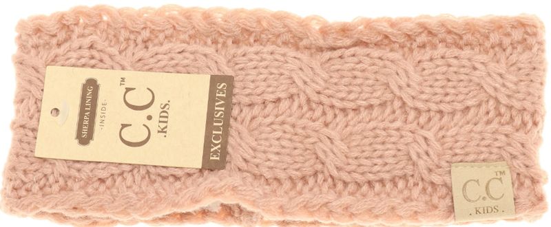 KIDS Solid Cable Knit CC Head Wrap