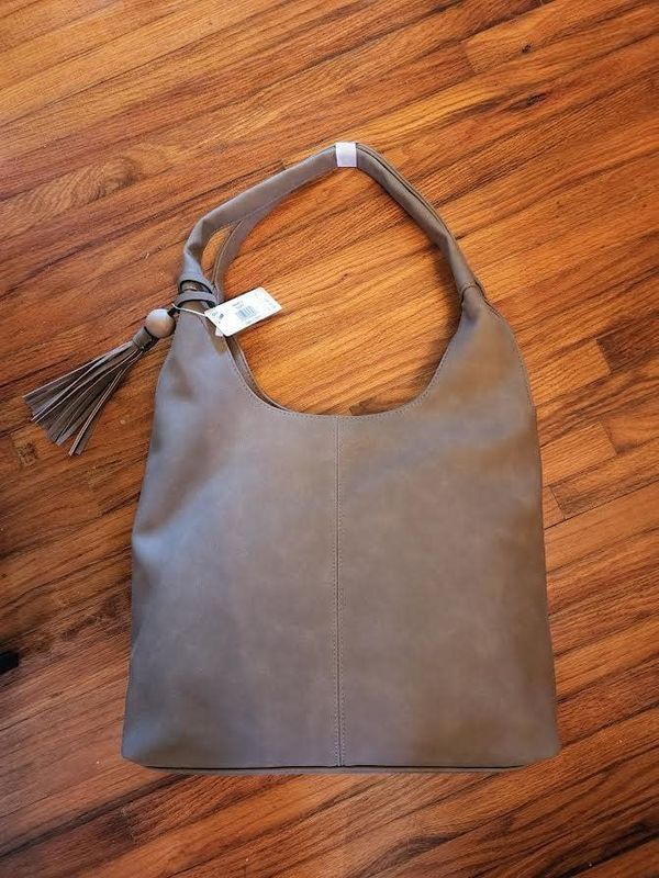Faux Suede Hobo Bag