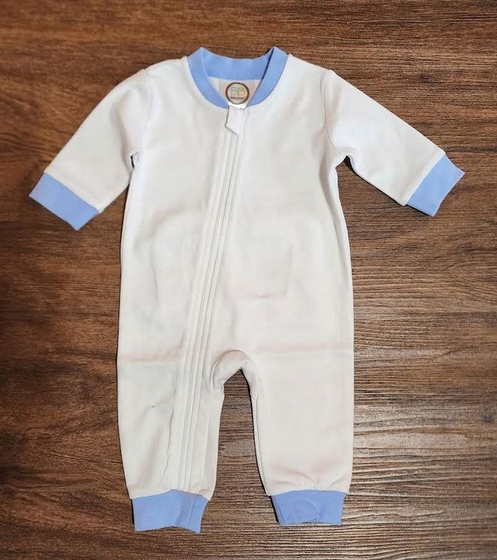  Drop Flap Gingham Trim Union suit Playsuit 
