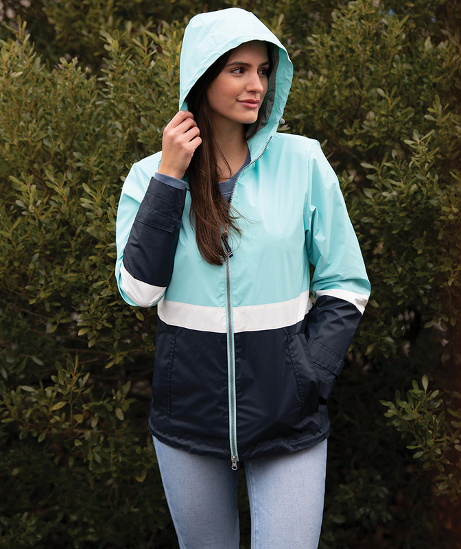 WOMEN’S COLOR BLOCKED NEW ENGLANDER® RAIN JACKET