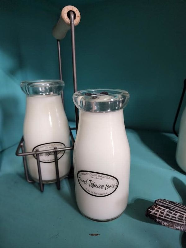 MILKHOUSE Candles Half Pint 8oz Milk Bottle