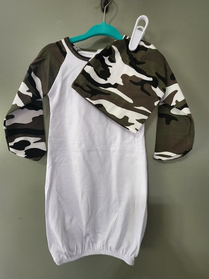 Camo Gown &amp; Hat