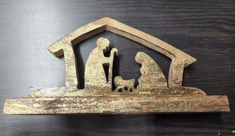Wood Holy Family Figure