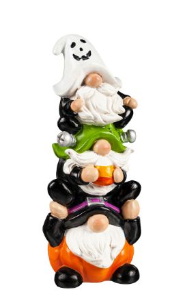 Stacked Halloween Gnome Trio 10.5&quot;