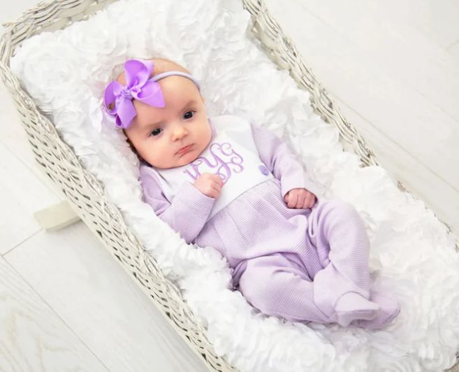 Tiny Stripe Bib Front Footie And Hat