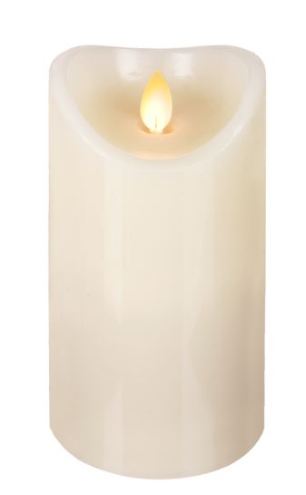 Ivory LED Wax Pillar Candle 3x6