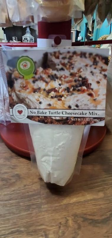NO BAKE TURTLE CHEESECAKE MIX