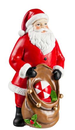 Resin Santa Table Decor Bag of Presents