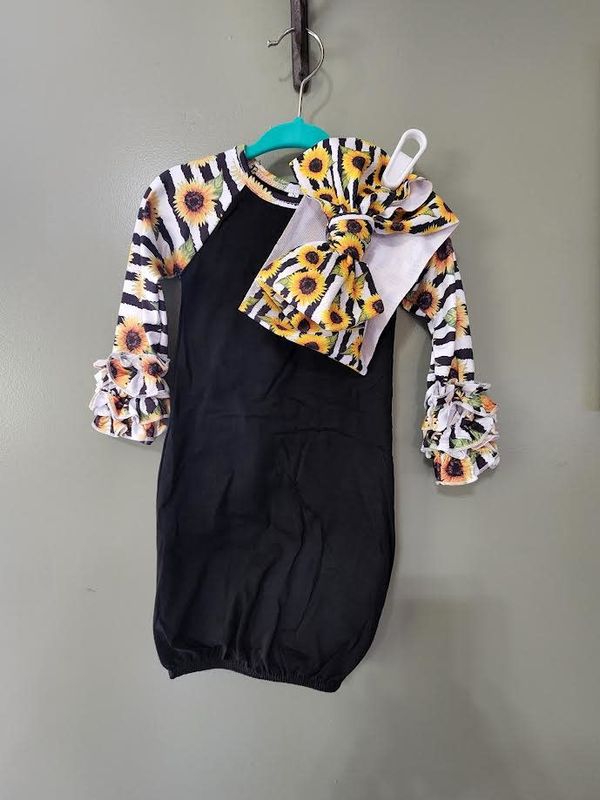 Sunflower Gown &amp; Headwrap