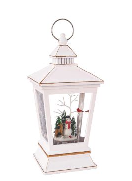 LED Musical White Water Lantern With Holiday Scene