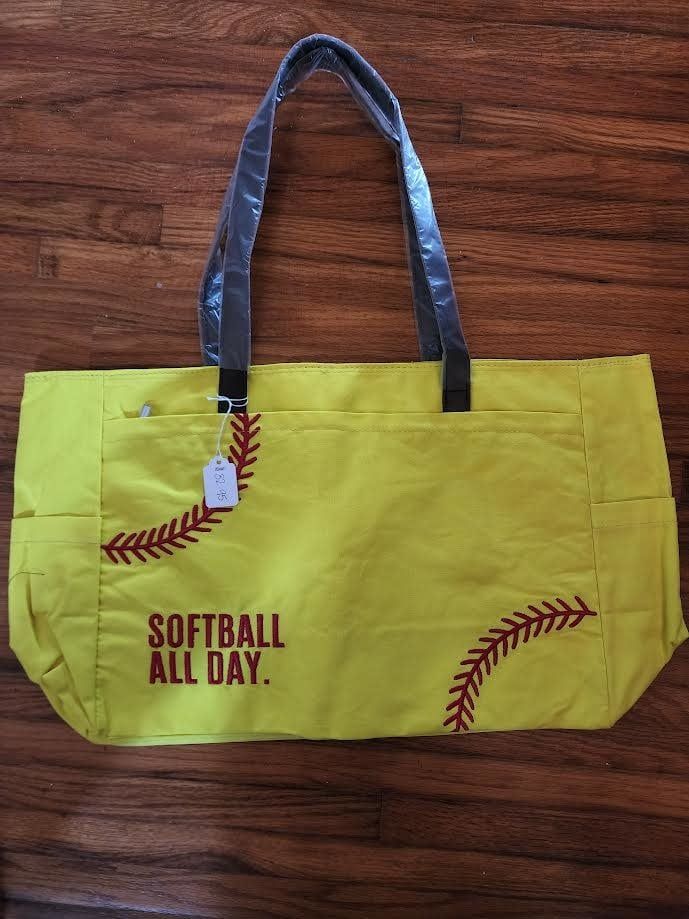 Canvas Embroidered Softball Bag