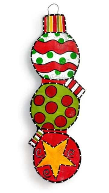 Reversible Snowman &amp; Ornament Door Hanger