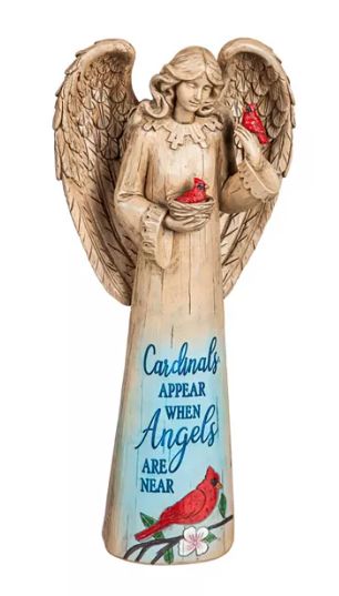 12&quot;H Cardinals Appear Angel Garden Statuary Garden and Yard Decor