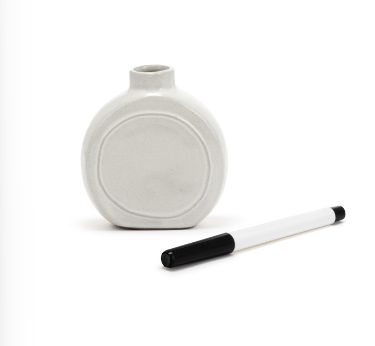 WRITE ON Small Round Vase with Marker