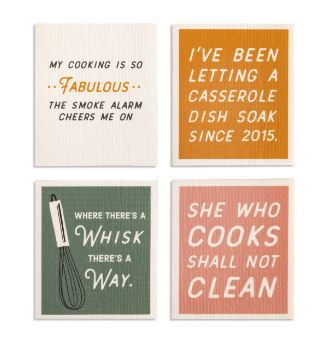 Biodegradable Dish Cloths Kitchen - 4 Assorted