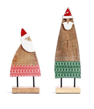 Wood Pattern Santa