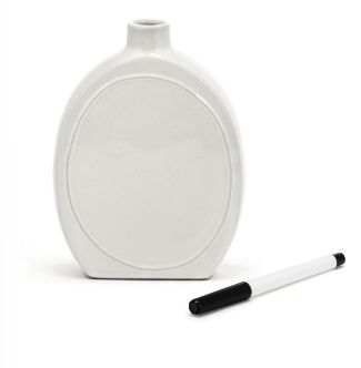 WRITE ON Small Oval Vase with Marker
