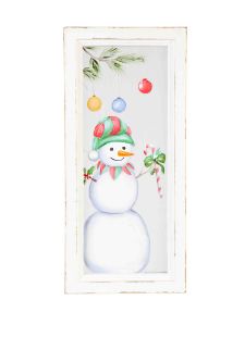 LED Snowman Mesh Handpainted Screen