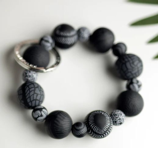 Jilzarah Wrist Keychain Midnight Palm