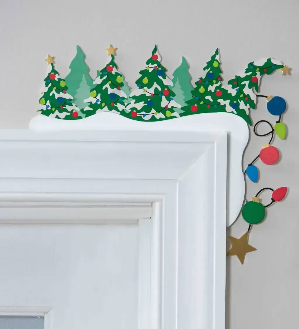 Metal Door Frame Décor, Christmas Tree