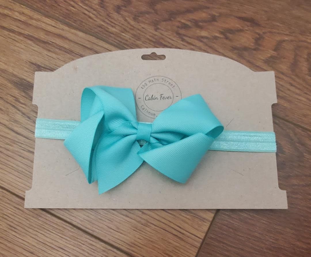 Headband with Turquoise Bow