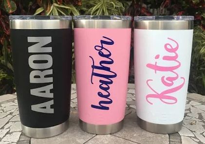 Vinyl Name on Tumbler