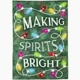 Making Spirits Bright Applique Garden Flag