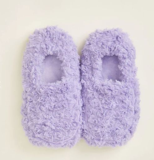 Warmies Microwavable Curly Purple Slippers