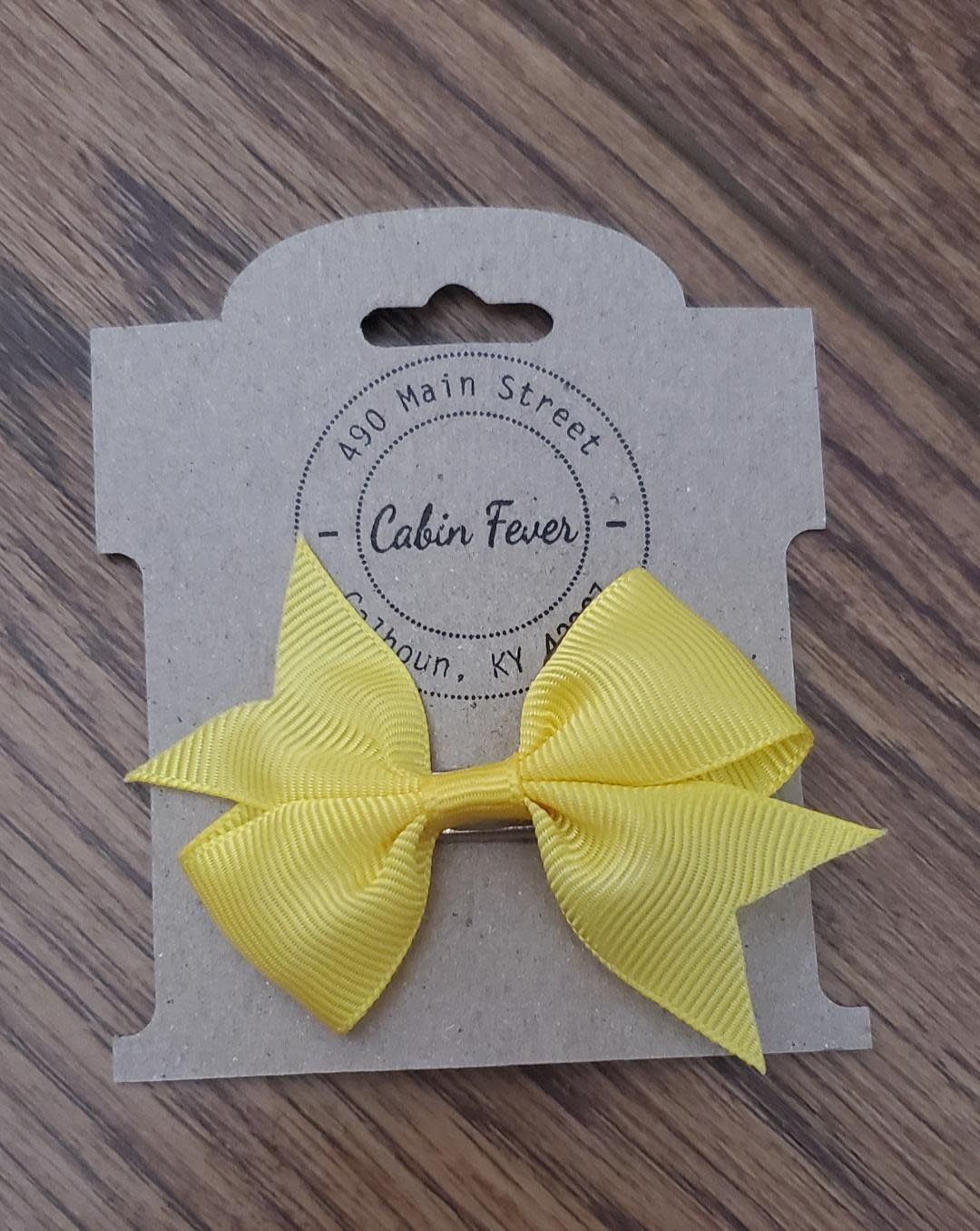 X-Small Yellow Hair Bow
