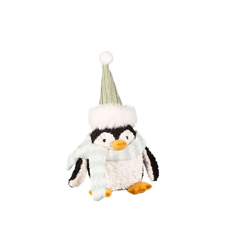 7.75&quot; Fabric Penguin Table Decor in Tray